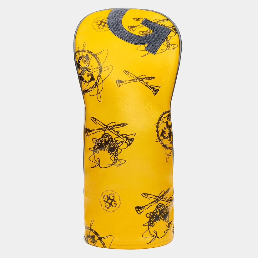 SKETCH QUARTER G VELOUR LINED DRIVER HEADCOVER 3 SKETCH QUARTER G VELOUR LINED DRIVER HEADCOVER