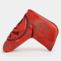 SKULL & T'S CAMO VELOUR LINED BLADE PUTTER COVER 7 SKULL & T'S CAMO VELOUR LINED BLADE PUTTER COVER -Golf Clothing Shop G4AS23A72 POPPY 3