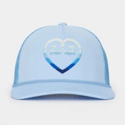 STRIPED HEART G'S INTERLOCK KNIT TRUCKER HAT 9 STRIPED HEART G'S INTERLOCK KNIT TRUCKER HAT -Golf Clothing Shop G4AS23H06XS SKY 2