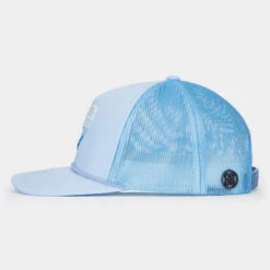 STRIPED HEART G'S INTERLOCK KNIT TRUCKER HAT 11 STRIPED HEART G'S INTERLOCK KNIT TRUCKER HAT -Golf Clothing Shop G4AS23H06XS SKY 4