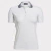 PLEATED COLLAR SILKY TECH NYLON POLO