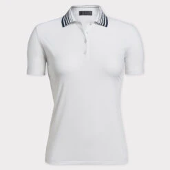PLEATED COLLAR SILKY TECH NYLON POLO