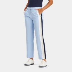 SIDE STRIPE LUXE 4-WAY STRETCH TWILL TROUSER -Golf Clothing Shop G4LS23B124 SKY 2