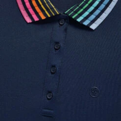 PLEATED CONTRAST COLLAR PIQUÉ POLO DRESS -Golf Clothing Shop G4LS23D11 TWLT 5