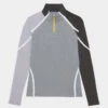COLOUR BLOCK TECH JERSEY QUARTER ZIP MID LAYER 1 COLOUR BLOCK TECH JERSEY QUARTER ZIP MID LAYER -Golf Clothing Shop G4LS23K505A LHGR