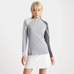 COLOUR BLOCK TECH JERSEY QUARTER ZIP MID LAYER -Golf Clothing Shop G4LS23K505A LHGR 2