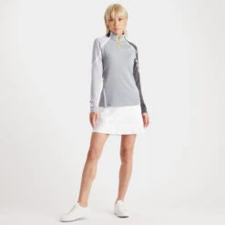 COLOUR BLOCK TECH JERSEY QUARTER ZIP MID LAYER -Golf Clothing Shop G4LS23K505A LHGR 3