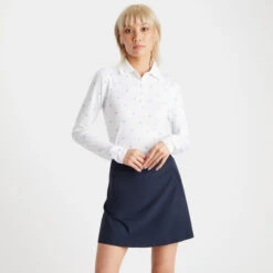 STARS TECH JERSEY LONG SLEEVE POLO -Golf Clothing Shop G4LS23K560 SNO 2