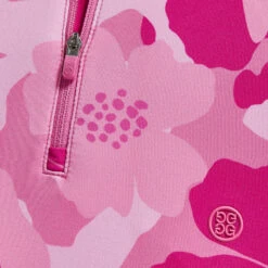 FLORAL CAMO TECH JERSEY QUARTER ZIP PULLOVER -Golf Clothing Shop G4LS23K565A AZA 5