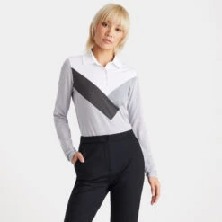 MULTI V TECH JERSEY LONG SLEEVE POLO -Golf Clothing Shop G4LS23K620 LHGR 2