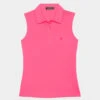 SLEEVELESS TECH PIQUÉ POLO -Golf Clothing Shop G4LS23K801 KOP