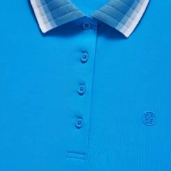 PLEATED COLLAR SILKY TECH NYLON SLEEVELESS POLO -Golf Clothing Shop G4LS23K860A CERUL 5