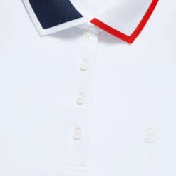 CONTRAST COLLAR SILKY TECH NYLON SLEEVELESS POLO -Golf Clothing Shop G4LS23K860C SNO 5