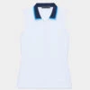 GRADIENT COLLAR SILKY TECH NYLON SLEEVELESS POLO -Golf Clothing Shop G4LS23K860D SNO