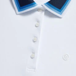 GRADIENT COLLAR SILKY TECH NYLON SLEEVELESS POLO -Golf Clothing Shop G4LS23K860D SNO 5