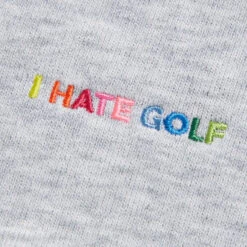 I HATE GOLF' BOXY FRENCH TERRY QUARTER ZIP PULLOVER -Golf Clothing Shop G4LS23K920 HGR 5