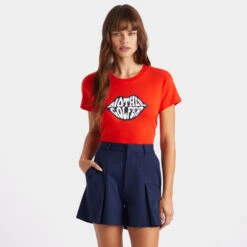 MOTHER GOLFER COTTON TEE -Golf Clothing Shop G4LS23K960C POPPY 2