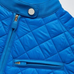HYBRID QUILTED NYLON & TECH INTERLOCK SLIM FIT JACKET -Golf Clothing Shop G4LS23O18 CERUL 5