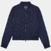 RIB COLLAR EMBOSSED BOMBER JACKET 1 RIB COLLAR EMBOSSED BOMBER JACKET -Golf Clothing Shop G4LS23O59 TWLT
