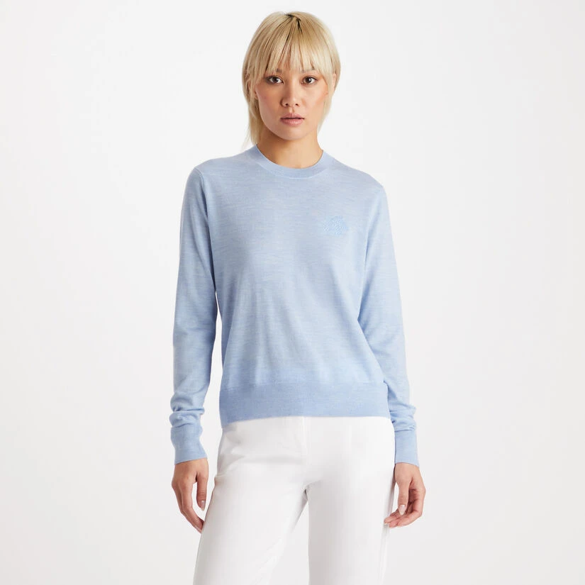 TALK BIRDIE TO ME MERINO WOOL CREWNECK SWEATER 5 TALK BIRDIE TO ME MERINO WOOL CREWNECK SWEATER - Image 3