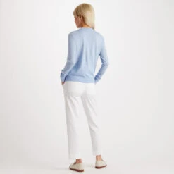 TALK BIRDIE TO ME MERINO WOOL CREWNECK SWEATER 13 TALK BIRDIE TO ME MERINO WOOL CREWNECK SWEATER -Golf Clothing Shop G4LS23S600A SKY 4