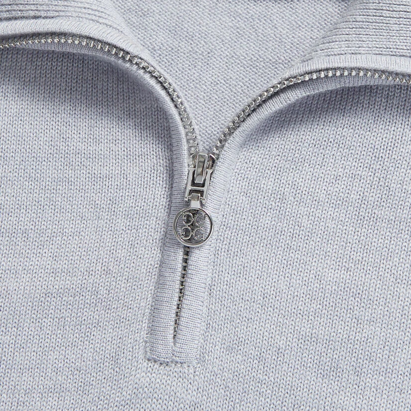 COLOUR BLOCK MERINO WOOL QUARTER ZIP SWEATER 8 COLOUR BLOCK MERINO WOOL QUARTER ZIP SWEATER - Image 6