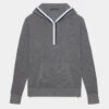 HOODED WAFFLE STITCH MERINO WOOL QUARTER ZIP SWEATER -Golf Clothing Shop G4LS23S603 HGR