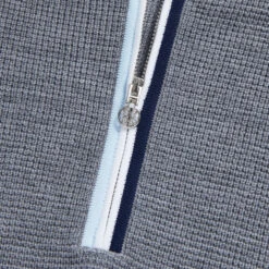 HOODED WAFFLE STITCH MERINO WOOL QUARTER ZIP SWEATER 14 HOODED WAFFLE STITCH MERINO WOOL QUARTER ZIP SWEATER -Golf Clothing Shop G4LS23S603 HGR 5
