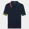 CONTRAST COLLAR RIB COTTON BLEND POLO -Golf Clothing Shop G4LS23S800 TWLT