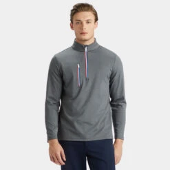 DAYTONA MÉLANGE TECH INTERLOCK SLIM FIT PULLOVER -Golf Clothing Shop G4MA23K125A CHGR 2