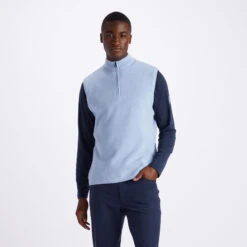 MERINO WOOL TECH LINED SLIM FIT DUNES VEST -Golf Clothing Shop G4MA23S100 SKY 2