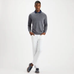 CREWNECK SWEATER -Golf Clothing Shop G4MF20S11 HGR 3