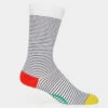 STRIPED COMPRESSION CREW SOCK -Golf Clothing Shop G4MF22A36CRW SNO