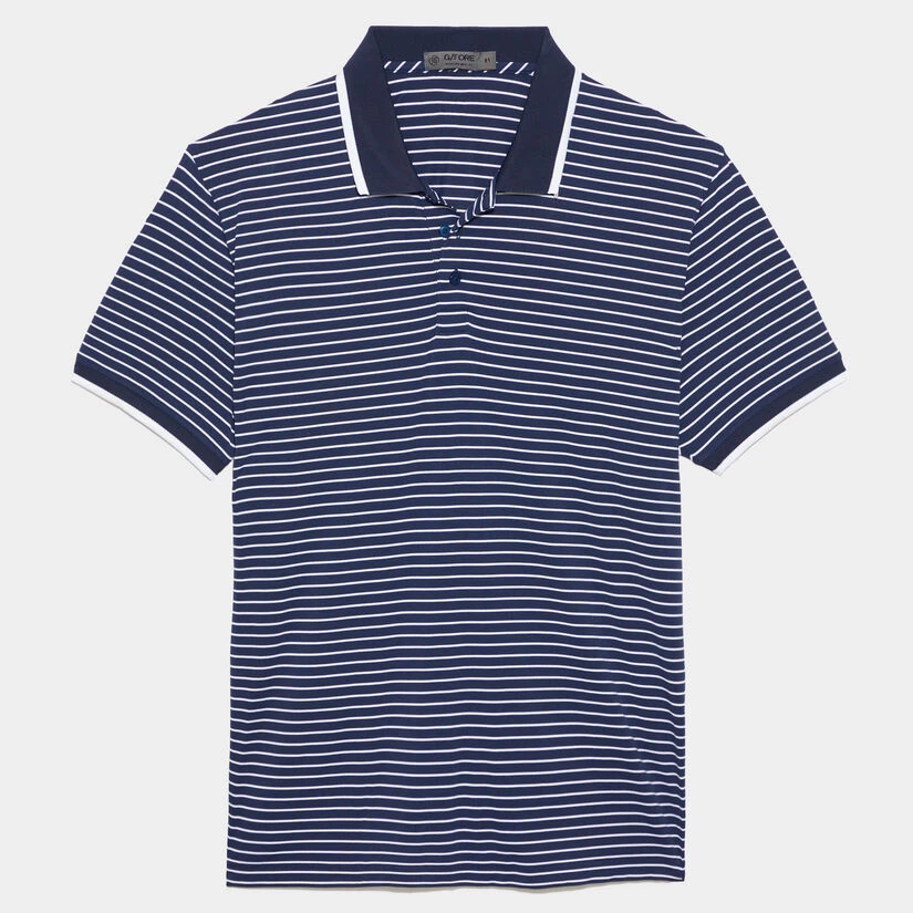 PERFORATED STRIPE POLO 3 PERFORATED STRIPE POLO