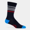 STRIPED RIBBED COMPRESSION CREW SOCK -Golf Clothing Shop G4MS23A30CRW TWLT