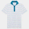 MULTI STRIPE TECH JERSEY SLIM FIT POLO -Golf Clothing Shop G4MS23K001A PTRL
