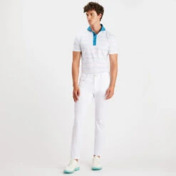 MULTI STRIPE TECH JERSEY SLIM FIT POLO -Golf Clothing Shop G4MS23K001A PTRL 3