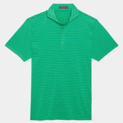 CLUB STRIPE TECH JERSEY SLIM FIT POLO