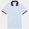 STAPLE STRIPE RIB COLLAR TECH JERSEY SLIM FIT POLO -Golf Clothing Shop G4MS23K002 SNO