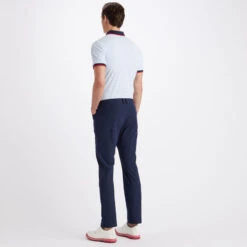 STAPLE STRIPE RIB COLLAR TECH JERSEY SLIM FIT POLO -Golf Clothing Shop G4MS23K002 SNO 4