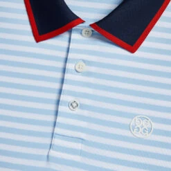 STAPLE STRIPE RIB COLLAR TECH JERSEY SLIM FIT POLO -Golf Clothing Shop G4MS23K002 SNO 5
