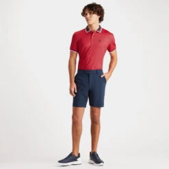 SKULL & T'S 3D TECH JERSEY SLIM FIT POLO -Golf Clothing Shop G4MS23K061A POPPY 3