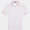 BLOSSOM RIB COLLAR TECH JERSEY SLIM FIT POLO -Golf Clothing Shop G4MS23K061 BLUSH