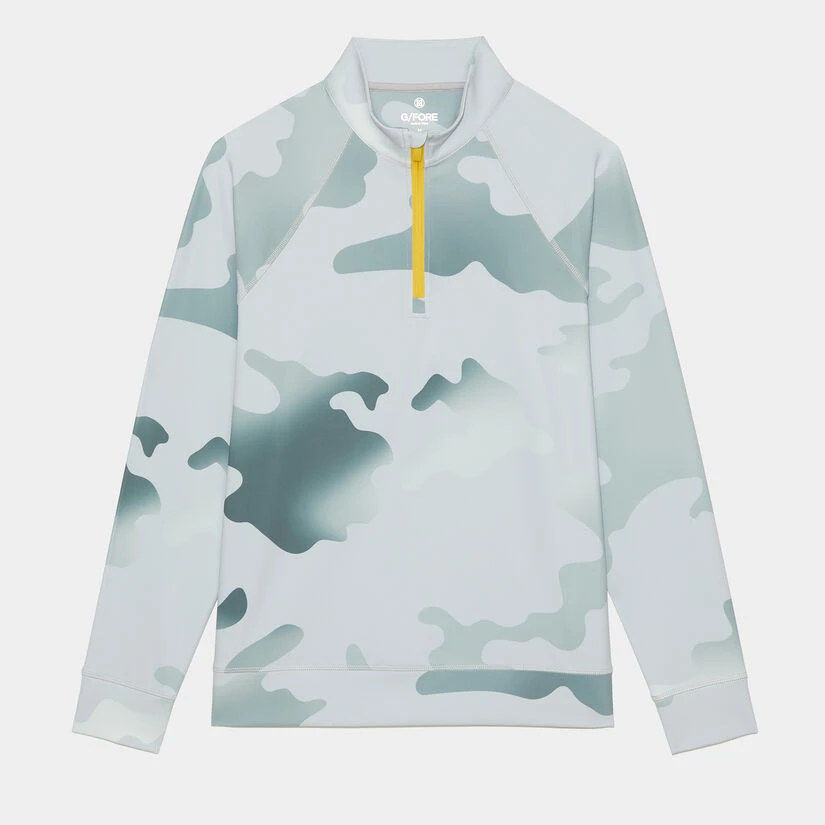 GRADIENT CAMO TECH INTERLOCK QUARTER ZIP SLIM FIT MID LAYER 3 GRADIENT CAMO TECH INTERLOCK QUARTER ZIP SLIM FIT MID LAYER