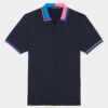 TWO TONE RIB COLLAR TECH JERSEY SLIM FIT POLO -Golf Clothing Shop G4MS23K121 TWLT