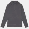 HOODED LUXE QUARTER ZIP SLIM FIT MID LAYER -Golf Clothing Shop G4MS23K124A CHGR