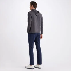 HOODED LUXE QUARTER ZIP SLIM FIT MID LAYER -Golf Clothing Shop G4MS23K124A CHGR 4