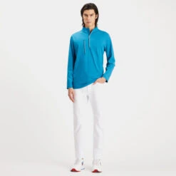 DAYTONA TECH INTERLOCK SLIM FIT PULLOVER -Golf Clothing Shop G4MS23K125B PTRL 3