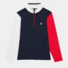 DAYTONA COLOUR BLOCK TECH INTERLOCK SLIM FIT PULLOVER 2 DAYTONA COLOUR BLOCK TECH INTERLOCK SLIM FIT PULLOVER -Golf Clothing Shop G4MS23K126 SNO