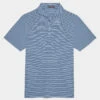 FEEDER STRIPE MODERN SPREAD COLLAR TECH PIQUÉ POLO -Golf Clothing Shop G4MS23K180 STWL